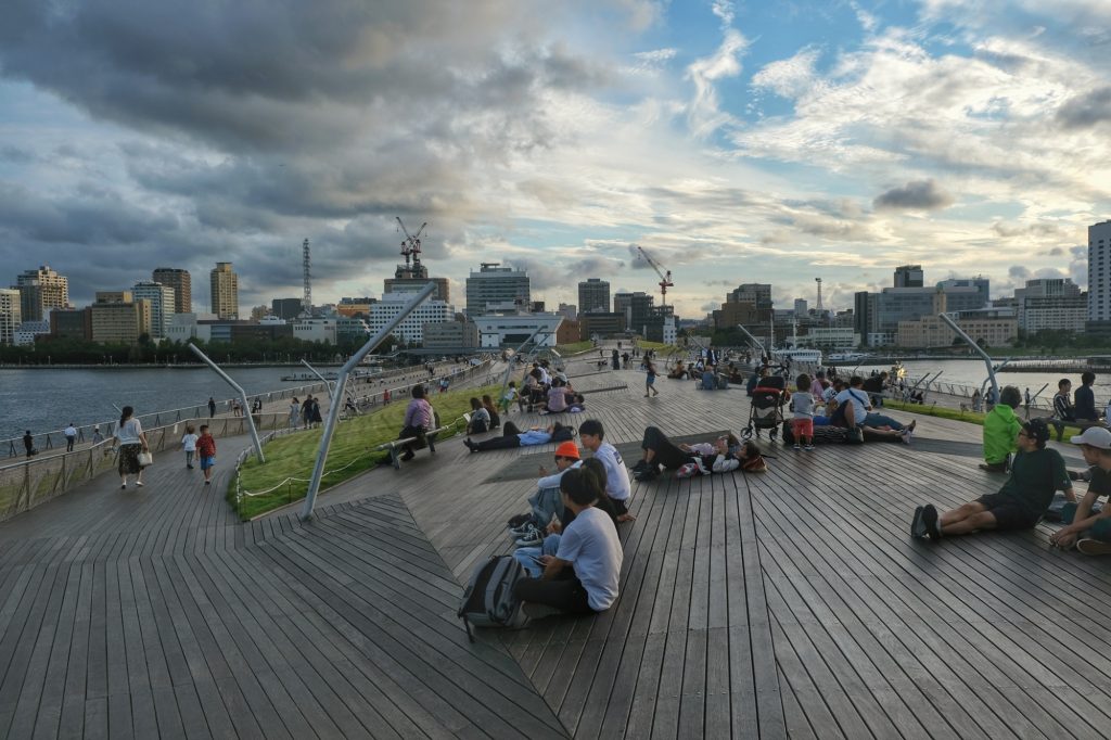 Un aménagement très agréable pour l'embarcadère de Yokohama