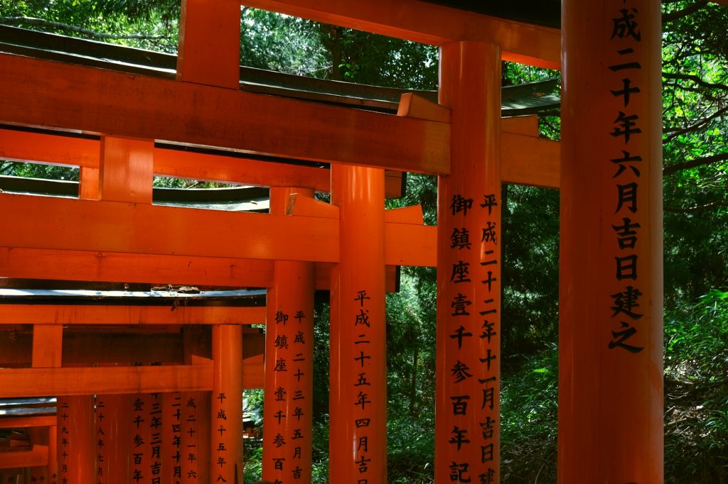 Détail de toriis du Fushimi Inari Taisha