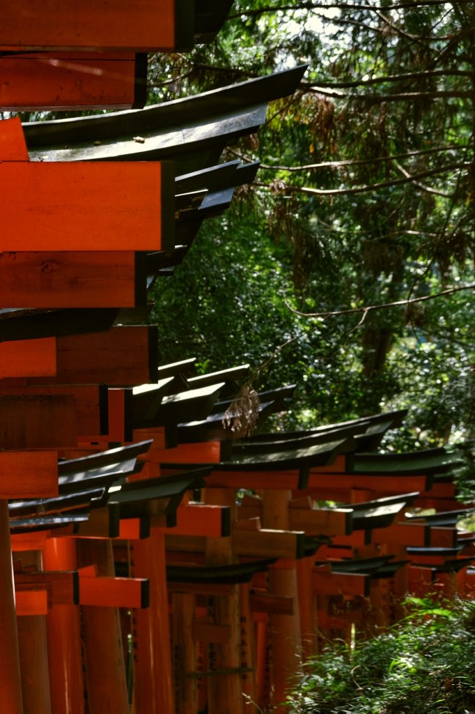 Extérieur des toriis du Fushimi Inari Taisha