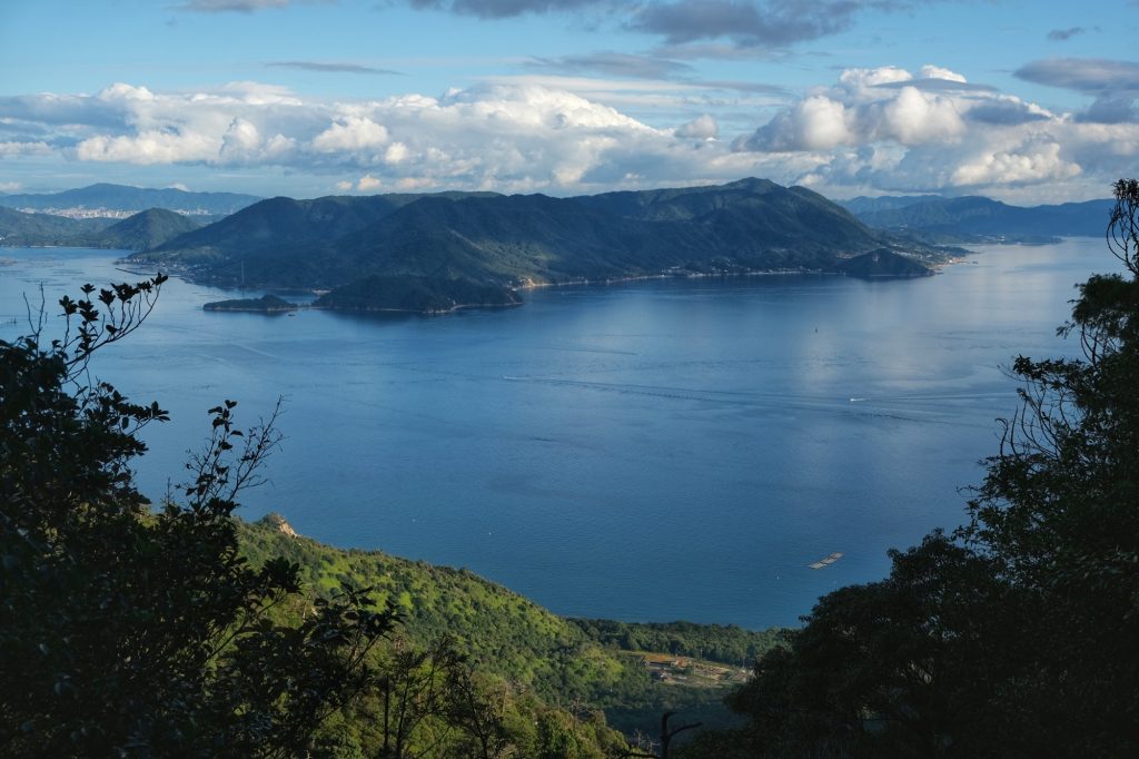 Vue depuis les hauteurs de Miyajima