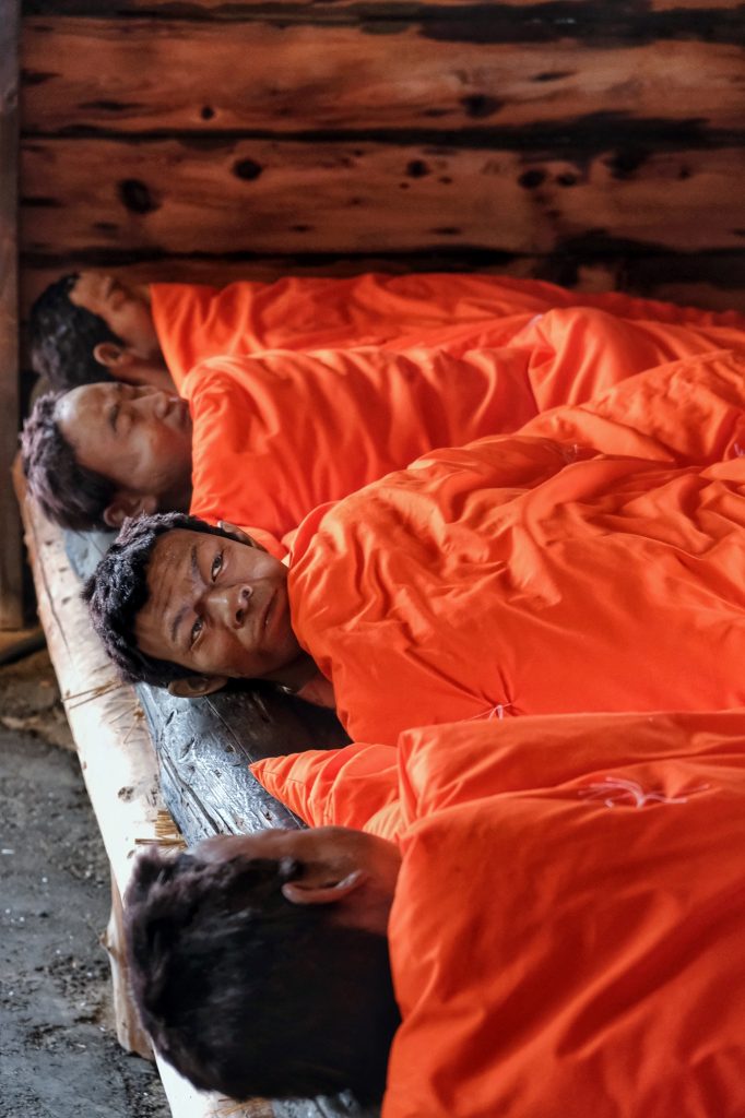 Reconstitution d'un baraquement temporaire au musée de la prison d'Abashiri