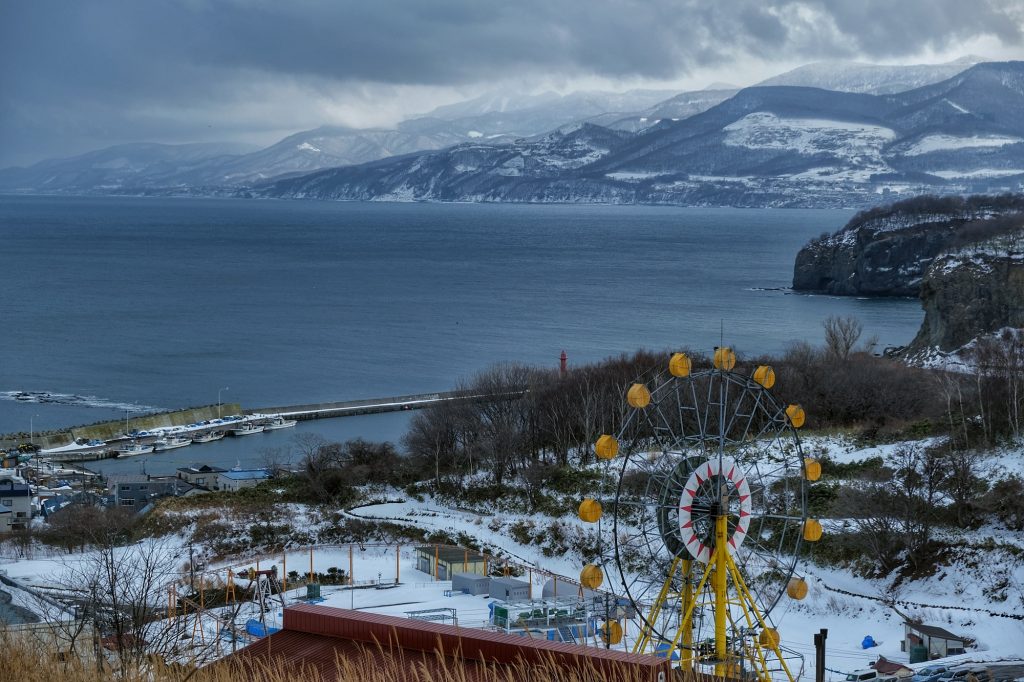 La grande roue à côté de l'aquarium d'Otaru