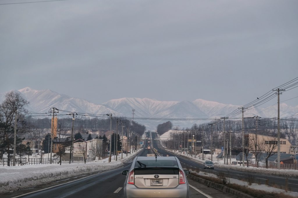 Route retour vers le sud de l'île de Hokkaido