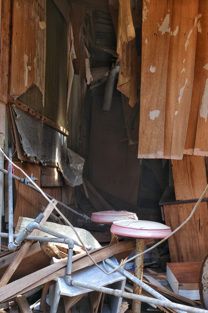 Un appartement détruit sur Ikeshima