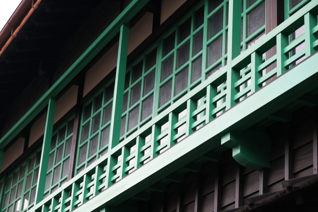 Reconstitution d'une façade de bâtiment sur l'île de Dejima