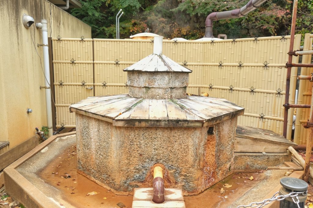 La source naturelle Gokuraku à Arima Onsen