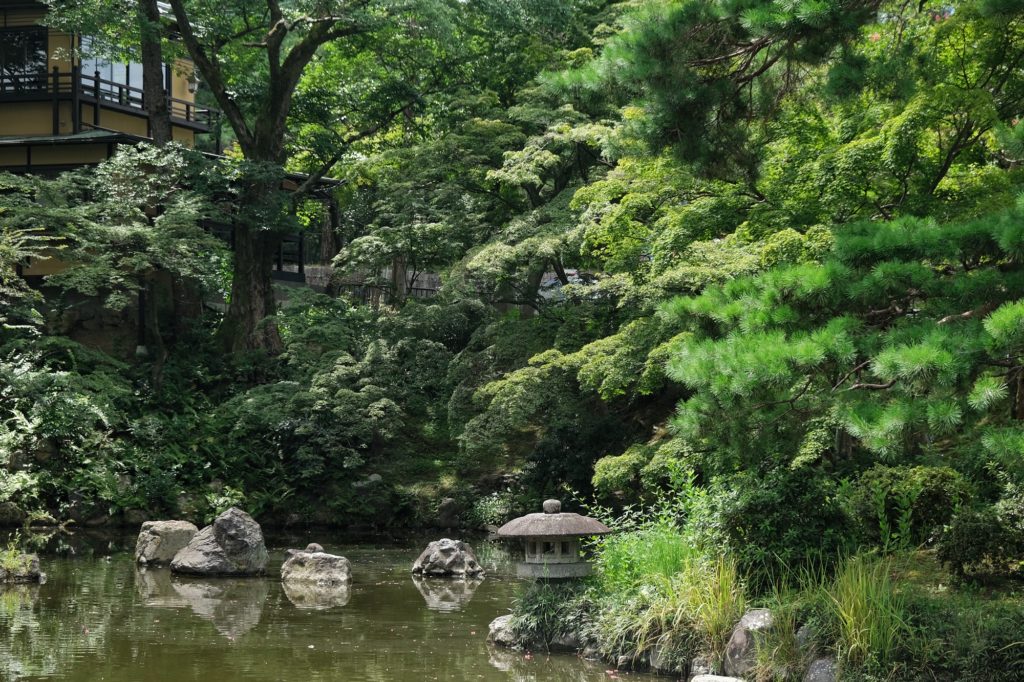 L'étang du parc Maruyama de Kyoto